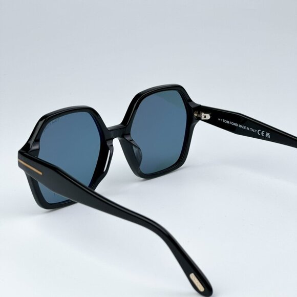 Tom Ford FT1032-F ROMY 01A BRAND NEW Sunglasses Black Blue Square Oversized - Picture 11 of 13